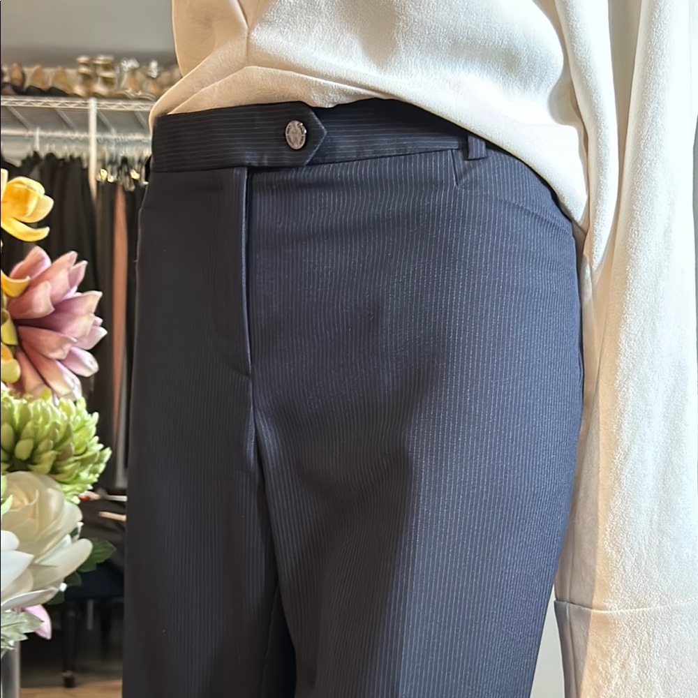 Calvin Klein Navy Blue Straight Leg Pants
